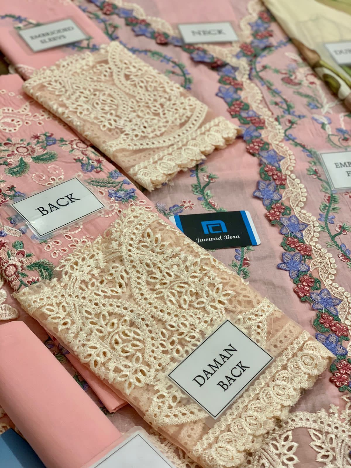 IDEASCOLLECTION cotton chikankari luxury embriodered unstitced 3pc✓