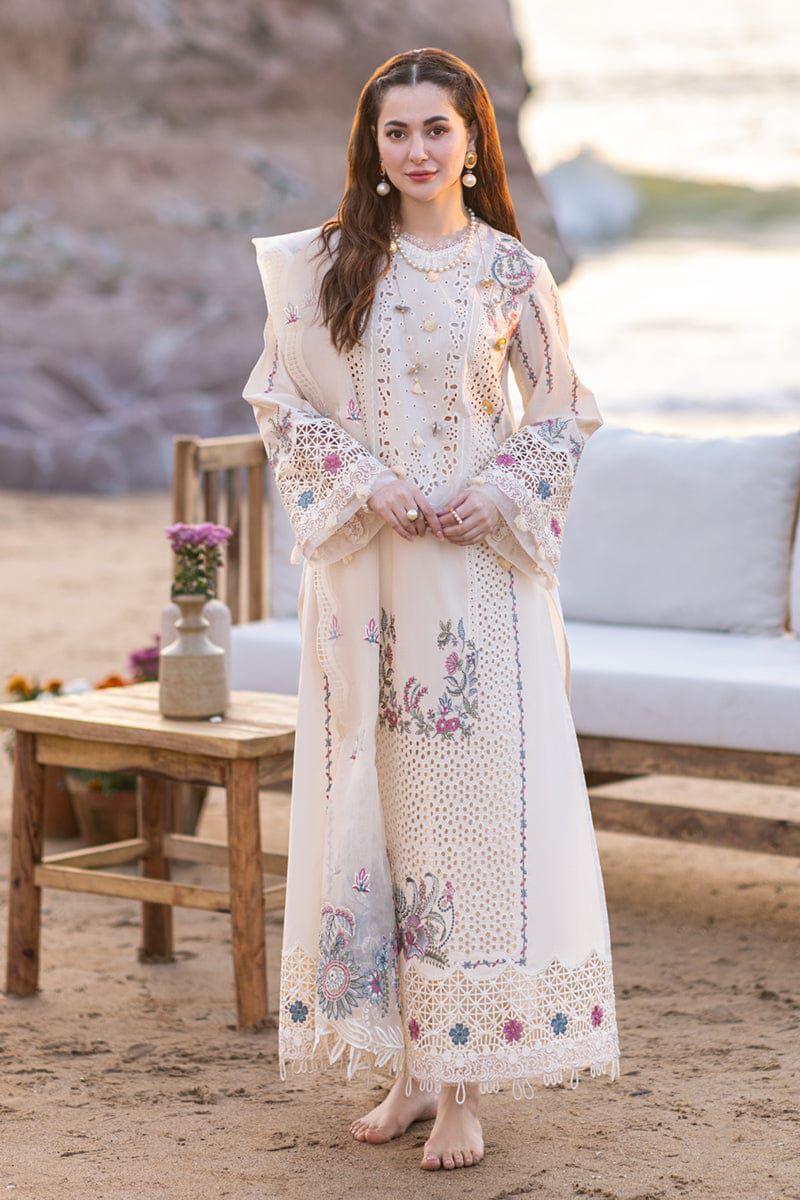 IDEASCOLLECTION cotton chikankari luxury embroidered eid wear unstitced 3pc ✓