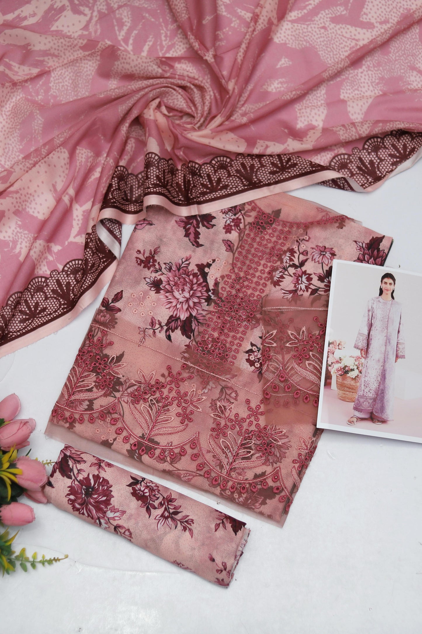 IDEASCOLLECTION SUMMER COLLECTION UNSTITCHED 3PC