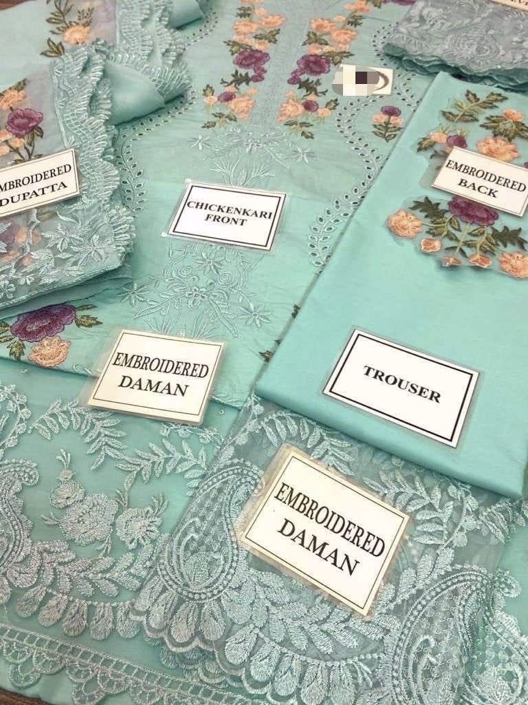 IDEASCOLLECTION cotton chikankari luxury embroidered eid wear unstitced 3pc ✓