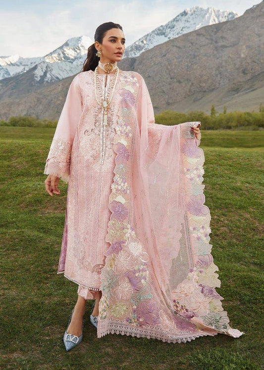 IDEASCOLLECTION cotton luxury embroidered summer unstitced 3pc ✓