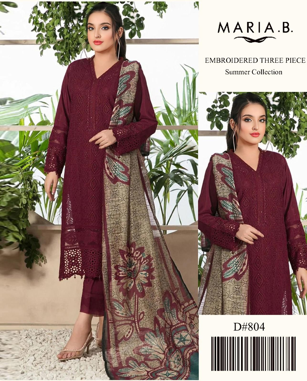 IDEASCOLLECTION lawn embroidered cutwork unstitced 3pc✓
