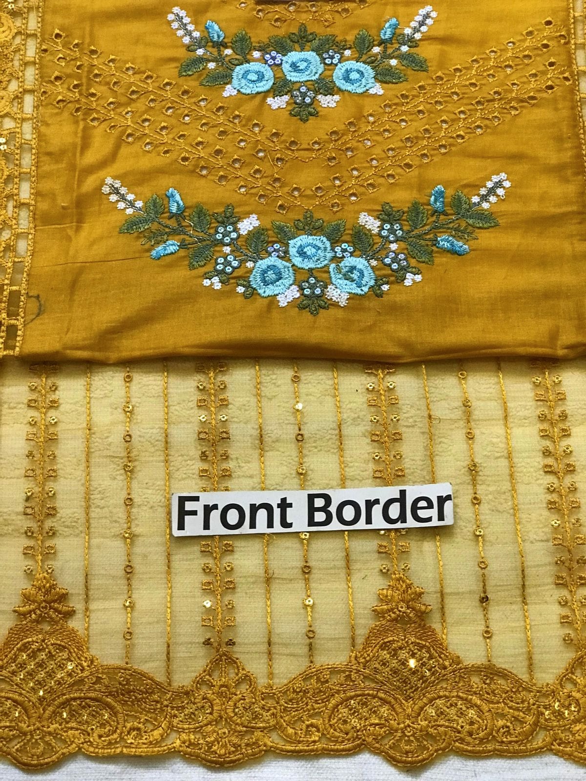 IDEASCOLLECTION cotton chikankari luxury embroidered eid jora unstitced 3pc✓