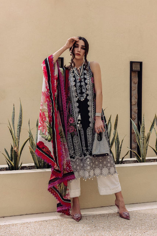 IDEASCOLLECTION cotton chikankari luxury embroidered eid wear unstitced 3pc ✓