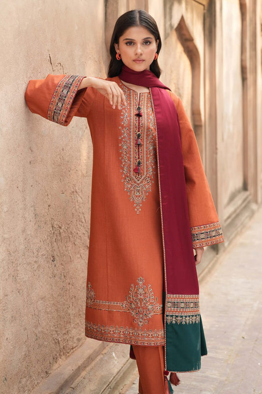 IDEASCOLLECTION cotton chikankari embroidered summer unstitced 3pc ✓