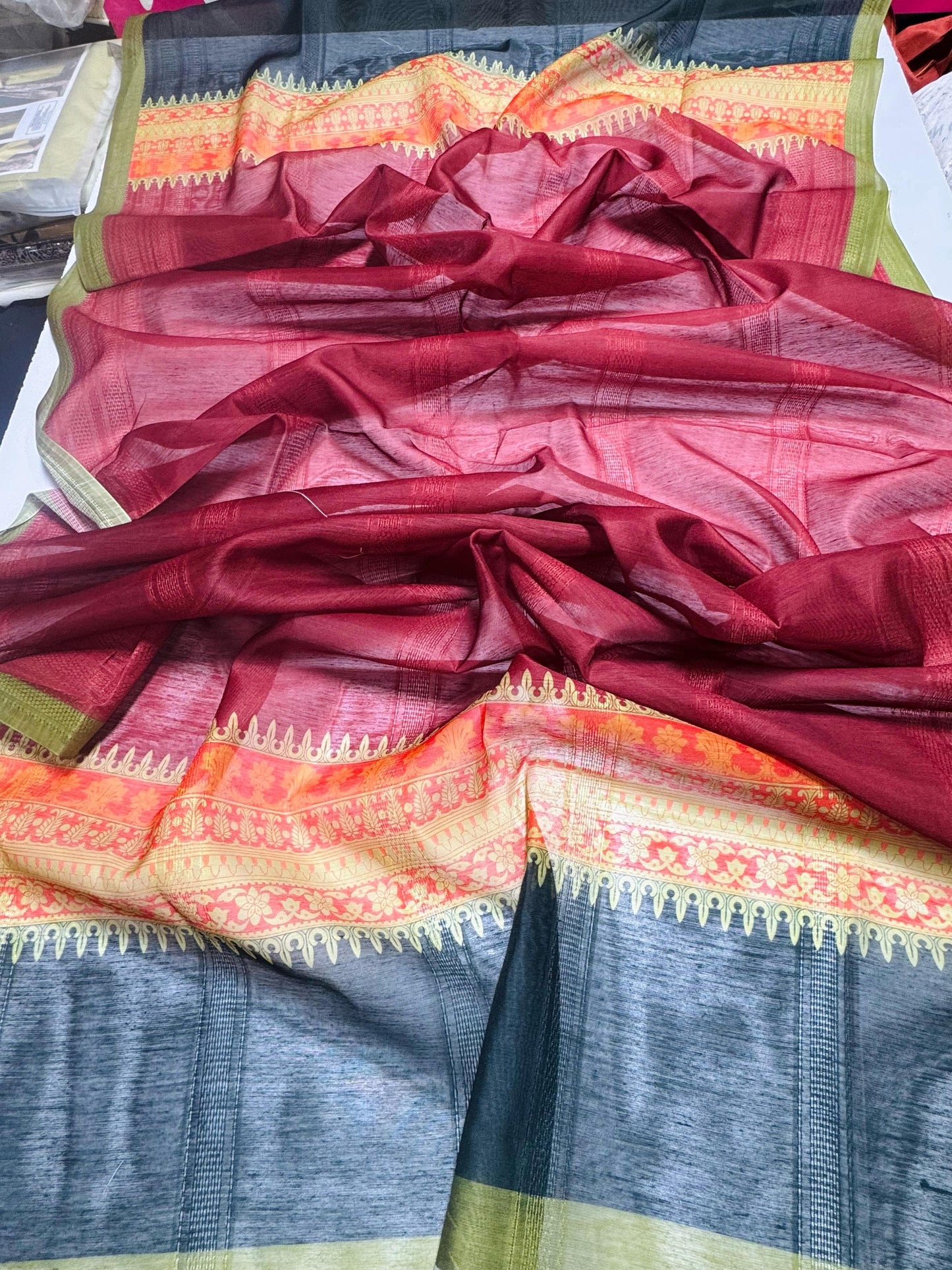 IDEASCOLLECTION cotton chikankari embroidered summer unstitced 3pc ✓