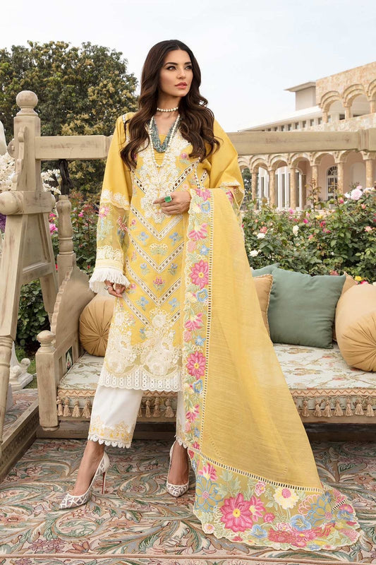 IDEASCOLLECTION cotton chikankari luxury embroidered eid wear unstitced 3pc ✓