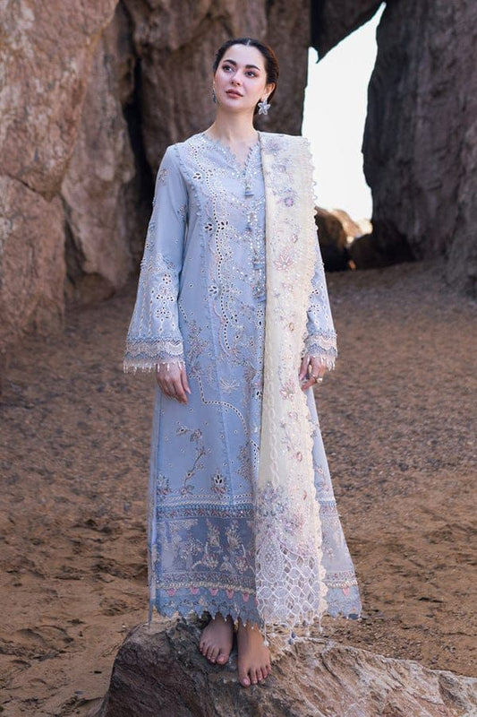 IDEASCOLLECTION cotton chikankari embroidered unstitced 3pc✓