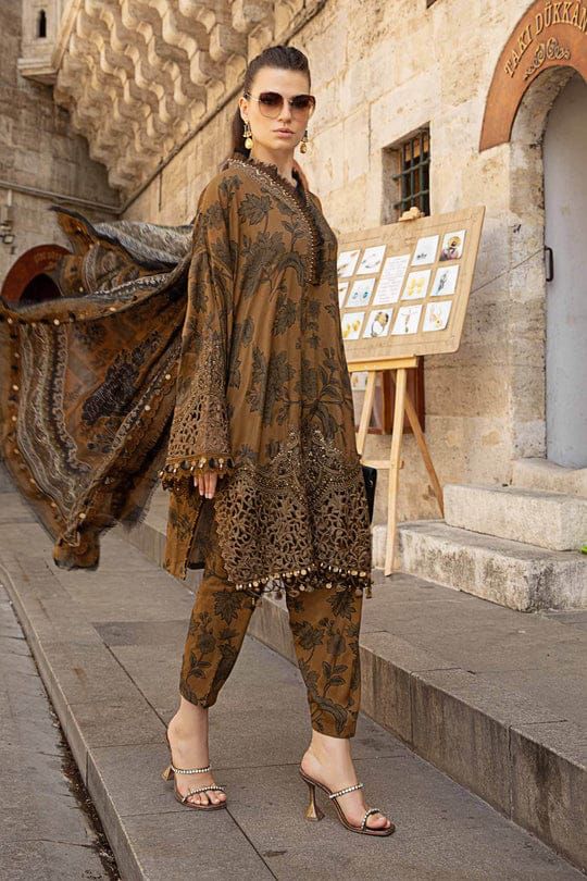 IDEASCOLLECTION  cotton chikankari embroidered unstitced 3pc✓