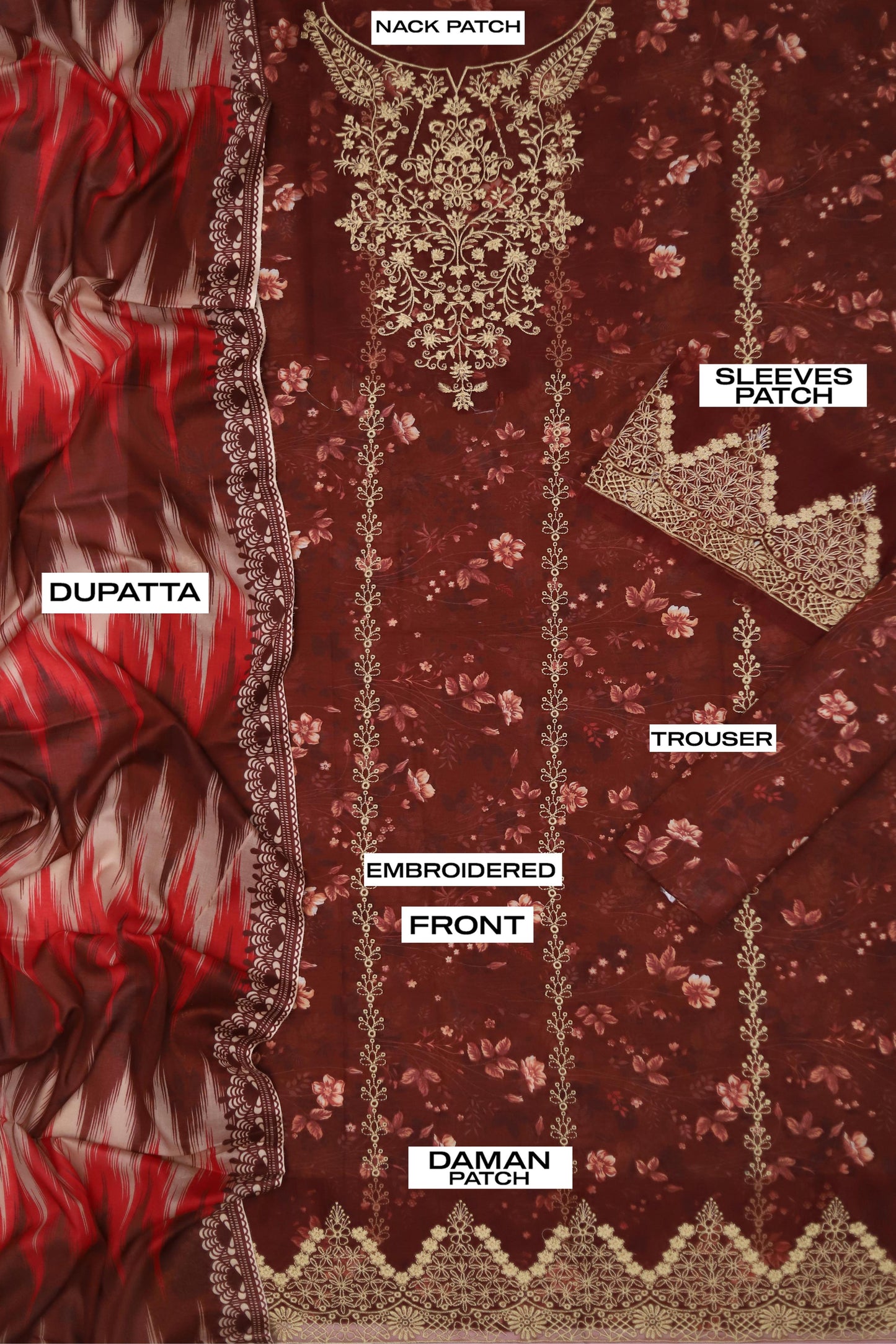 IDEASCOLLECTION SUMMER COLLECTION UNSTITCHED 3PC