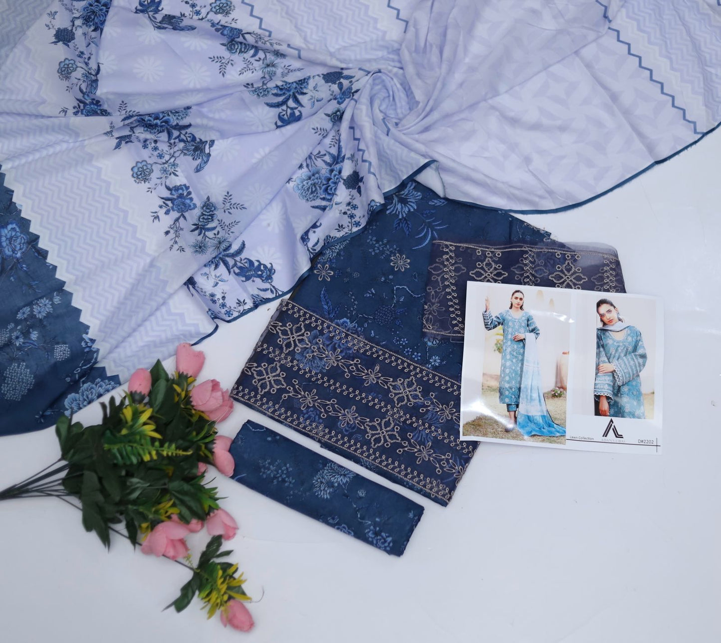 IDEASCOLLECTION SUMMER COLLECTION UNSTITCHED 3PC