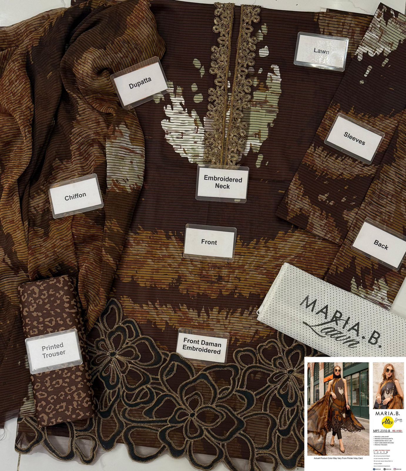 IDEASCOLLECTION  embroidered patchwork luxury unstiched 3pc ✓